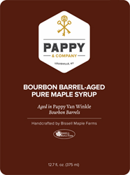 Bissell's Sugarmaker's Reserve™ syrup is aged in Pappy Van Winkle Bourbon Barrels to produce this limited edition syrup.